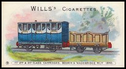 01WLRS 9 1st 2nd & 3rd Class Carriages, Bodmin & Wadebridge Railway, 1840